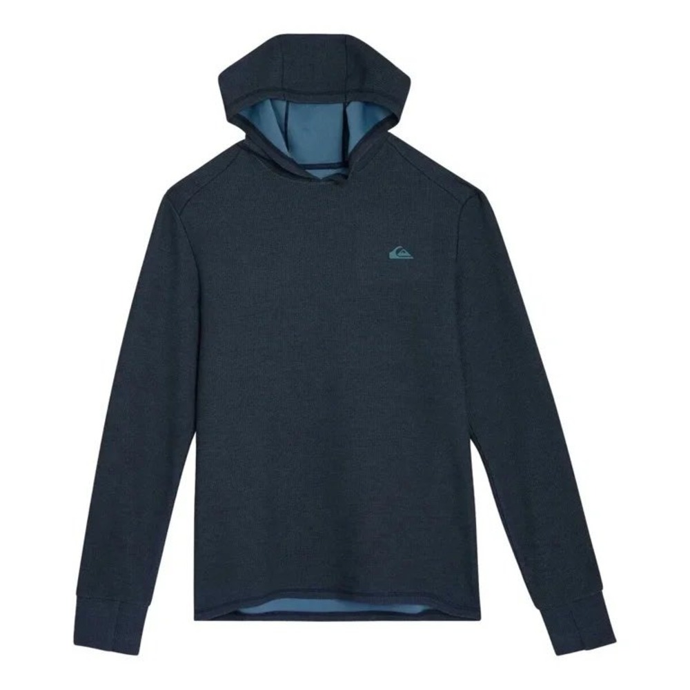NWT Quiksilver Mens DryFlight Hoodie Navy Blue XL Regular Fit Moisture Wicking
